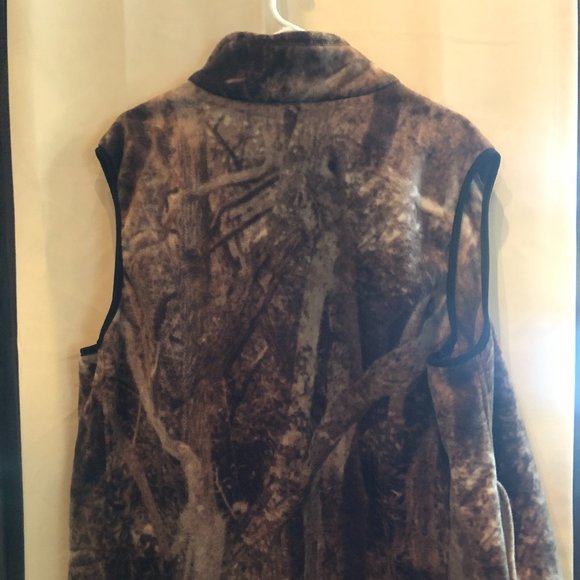 Men's Camo Fleece Vest ~ Size Large - Picture 3 of 4